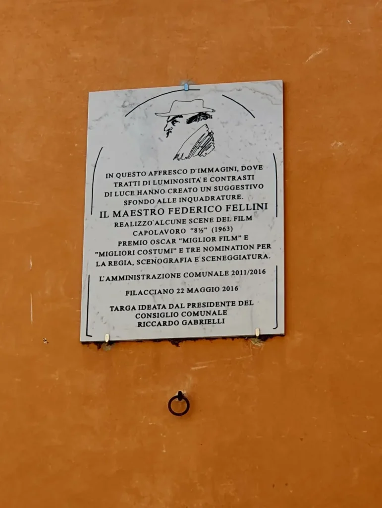 Valle del Tevere - Filacciano - Targa Commemorativa Fellini