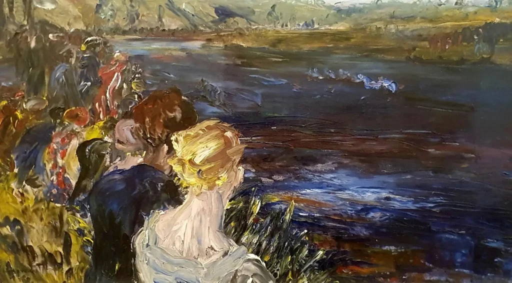 Jack Butler Yeats - The Island Bridge Regatta, 1925, olio su tela, 46 x 61 cm